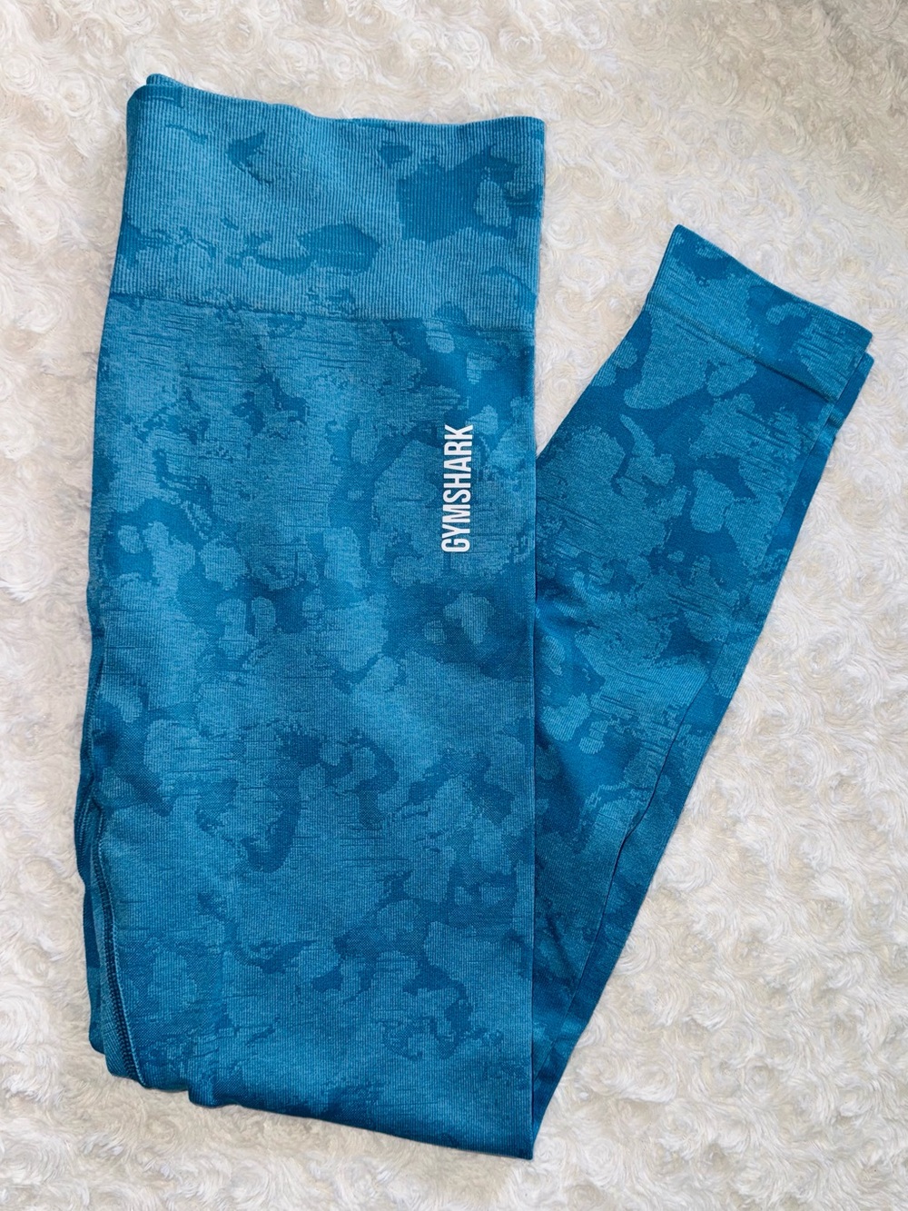 Gymshark Blue Camo Seamless Leggings - Size L